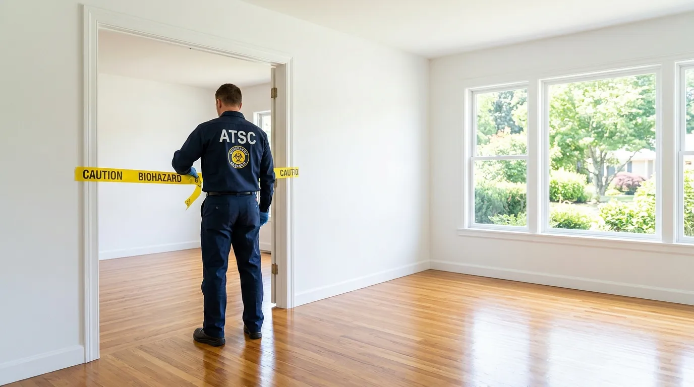 Certified biohazard cleanup crew performing Trauma Scene Cleanup in Schuylkill Haven